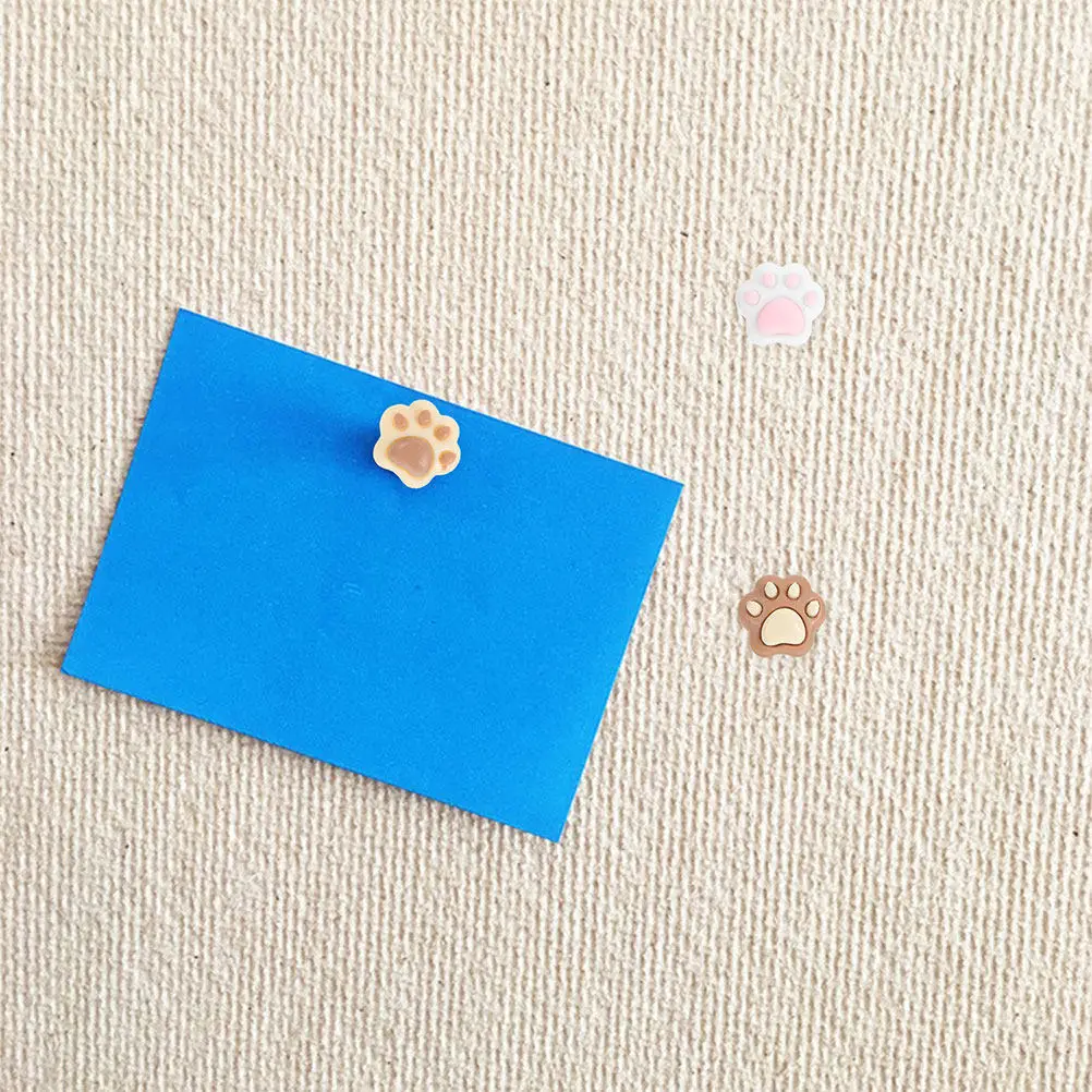 

50Pcs Cat Paw Shaped Pushpins Cute Thumbtacks for Cork Board Memo Photo Wall Bulletin Board Office Home Decor Cute Thumb Tacks