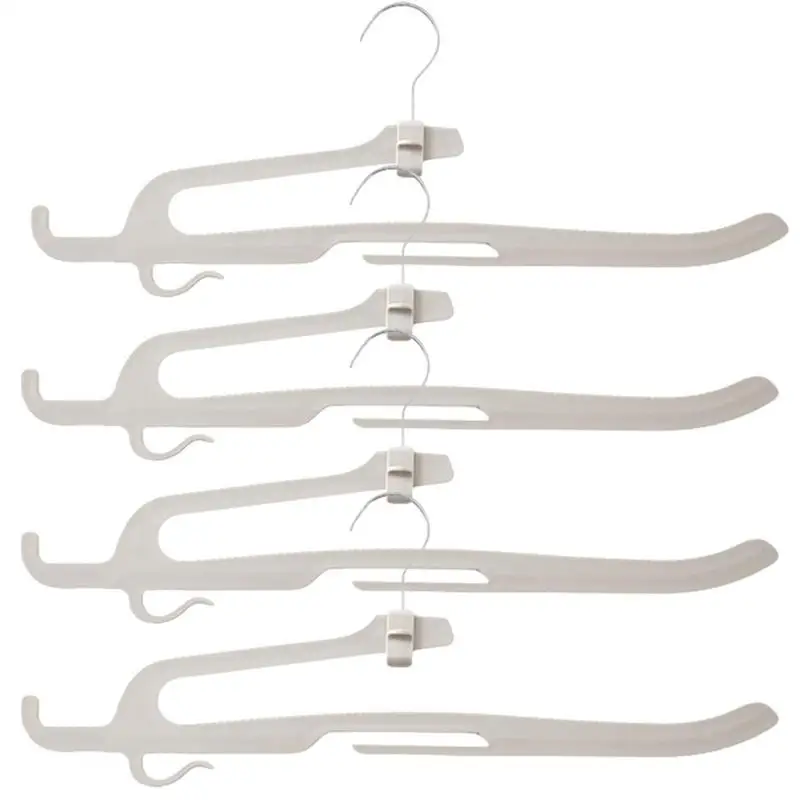 

Space Saving Pants Rack Hanger 4pcs Foldable Scarf Organizer Hanger For Closet With Hook Anti Slip Trousers Hurdle Hanger