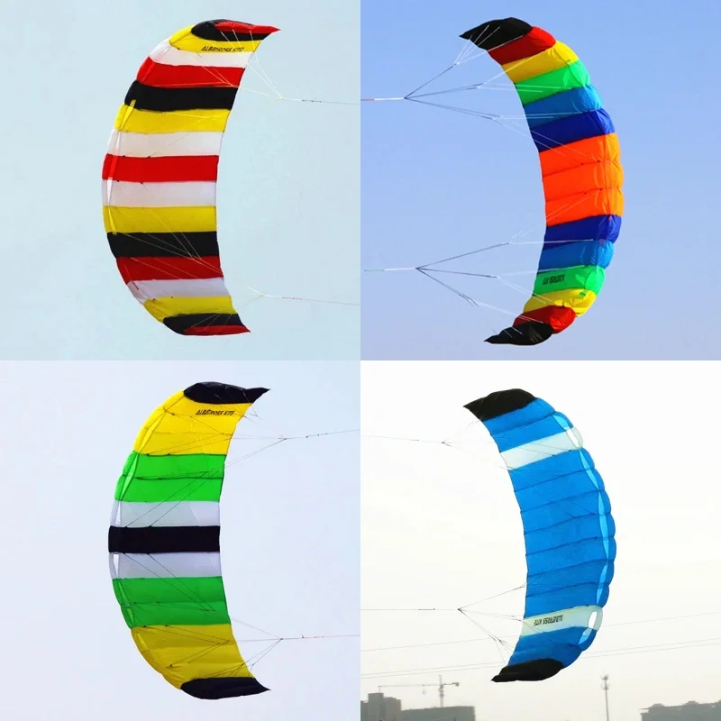 

free shipping dual Line Stunt flying power Kite rainbow large soft kites for adults stingray kite inflatable kite Parachute line