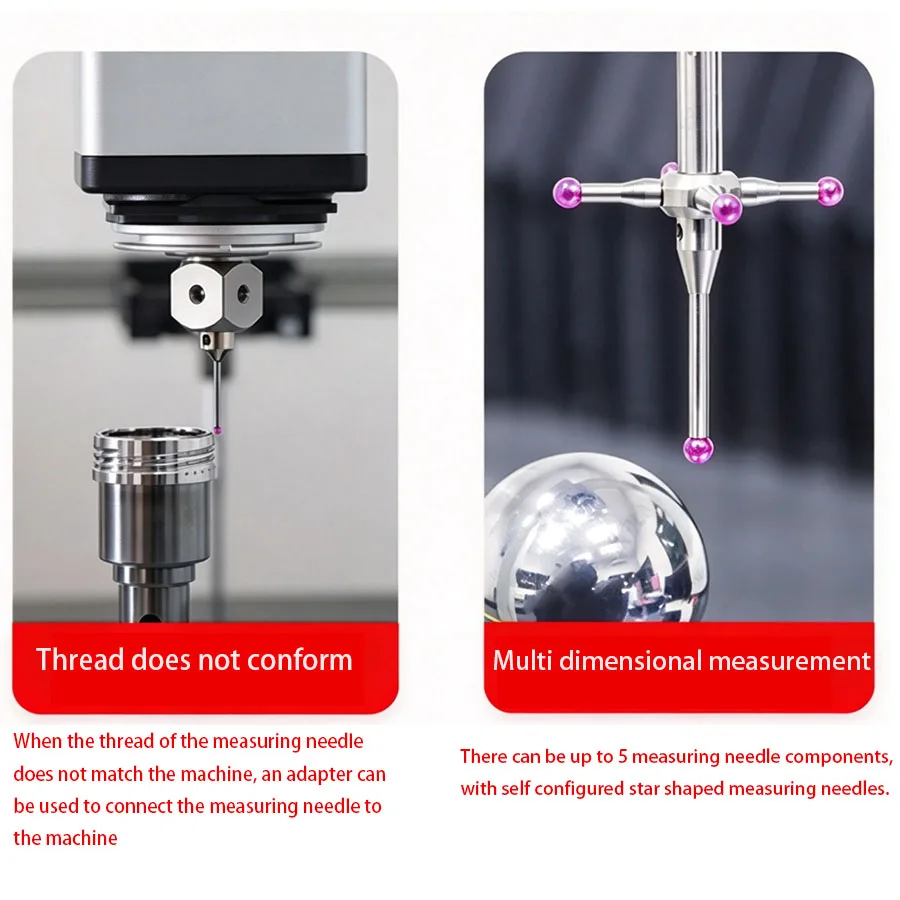 Needle thread adapter star shaped multi-directional probe conversion center bottom three coordinates M2M3M4M5