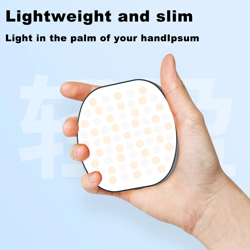 Mini Magnetic Selfie Fill Light Rechargeable 360° Rotation Adjustable Brightness Clip on Phone Computers Photography LED Lights