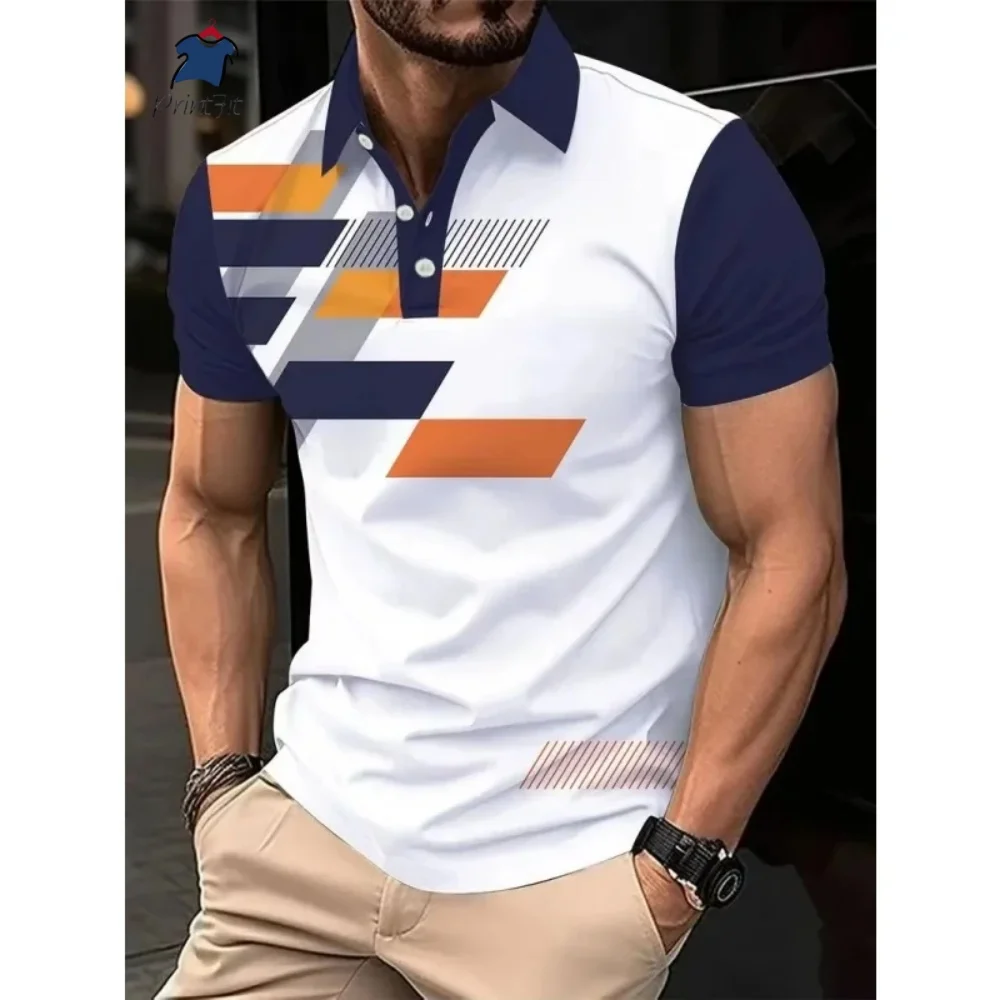 

New Summer Men's Casual Short-sleeved Polo Shirt Solid Color Lapel Fashion Business Breathable Comfortable Short-sleeved T-shirt
