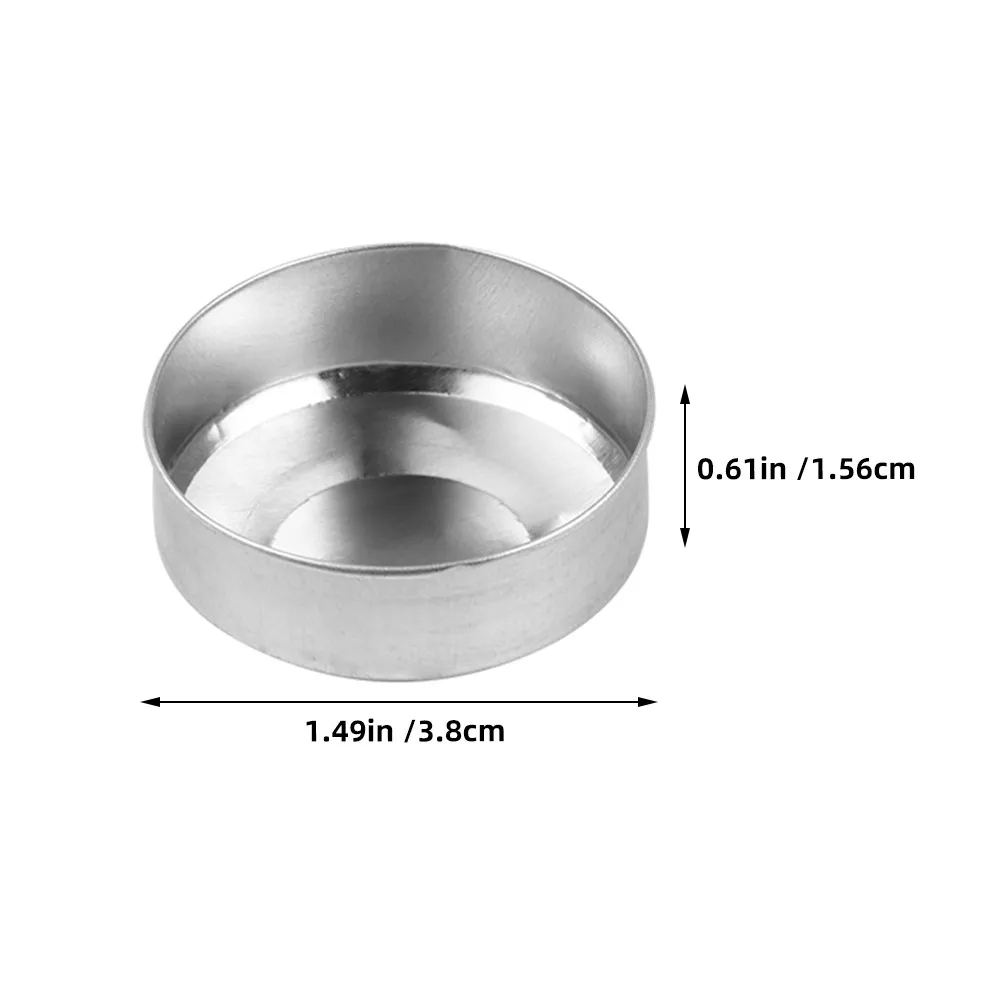 120Pcs Aluminum Holders Tea Light Reusable Containers for DIY Making Wedding Table Decoration Outdoor