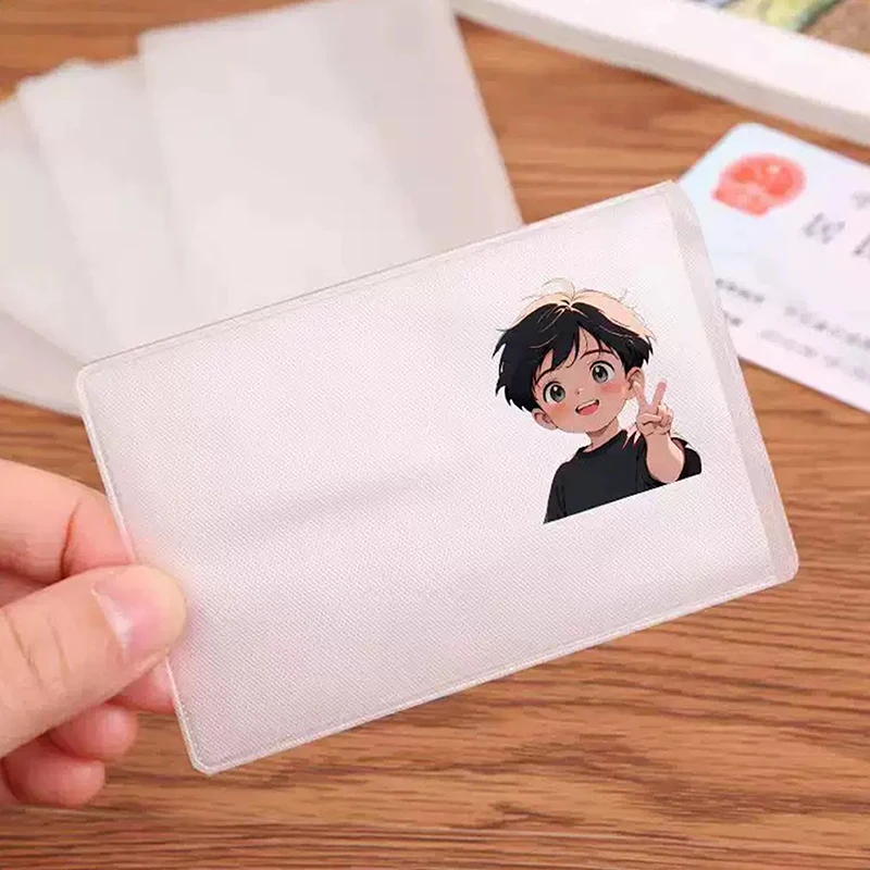 1 Pc Spoof Transparent Card Holder Bus Business Card Case Bank Credit ID Card Holder Cover Identification Card Container Holder