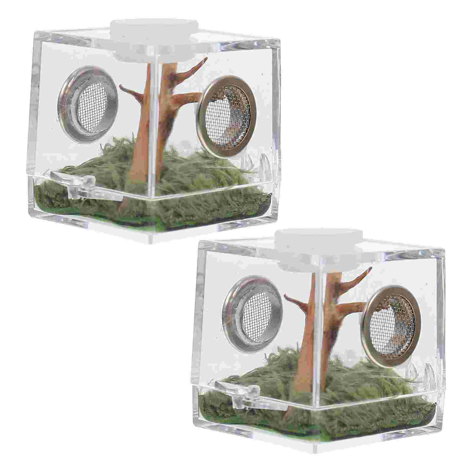 Jumping Spider Breeding Box House Landscape Case Enclosure Accessories Living Habitat Carrier Droppers