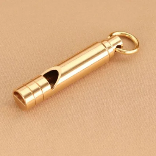 Brass Retro Whistle Pendant Outdoor Keychain Survival Equipment  Fans Referee Supplies Survival