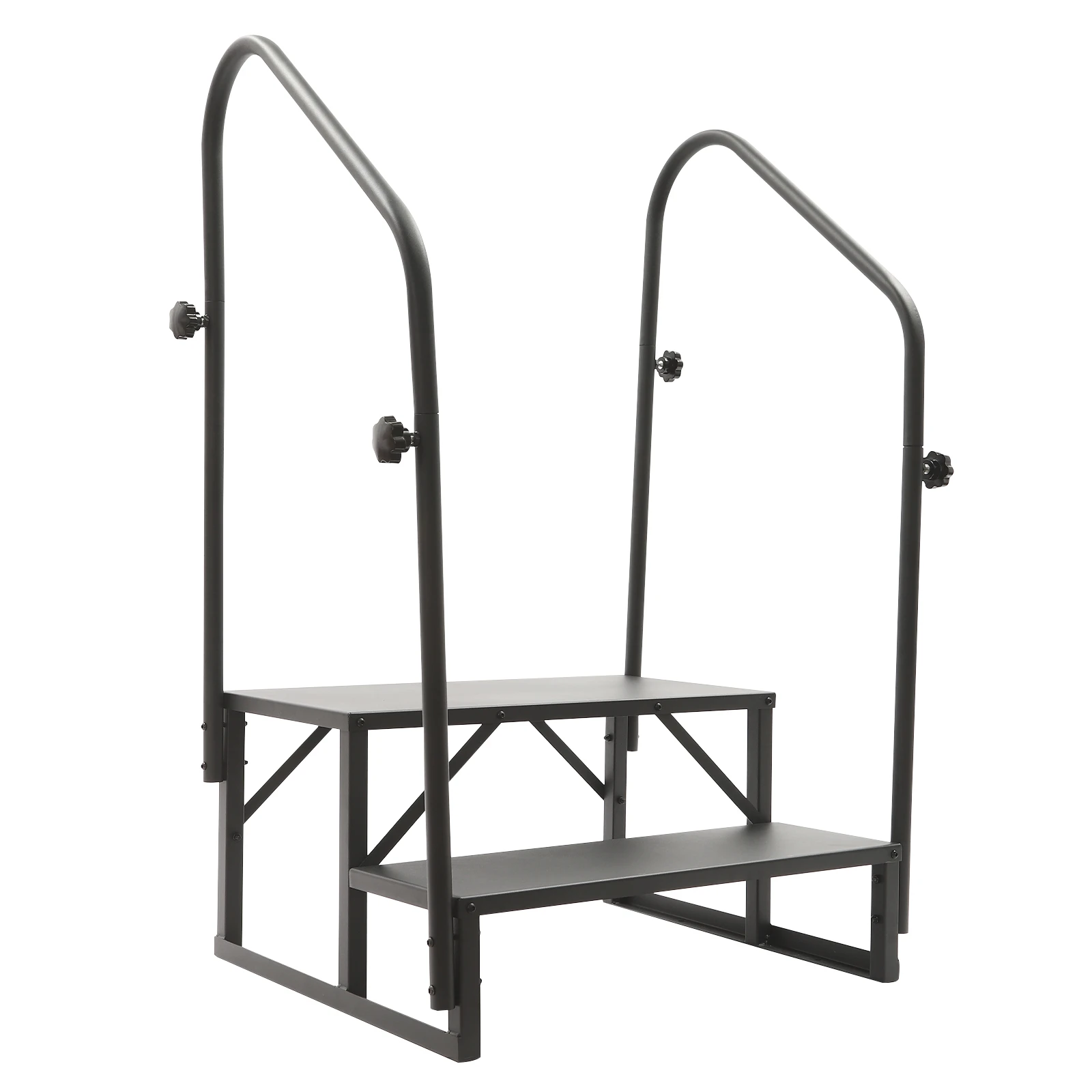 Escabeau de porche à 2 marches avec mains courantes, échelle de piscine hors sol, escabeau Portable pour camping-car, remorque de voyage, camping-car