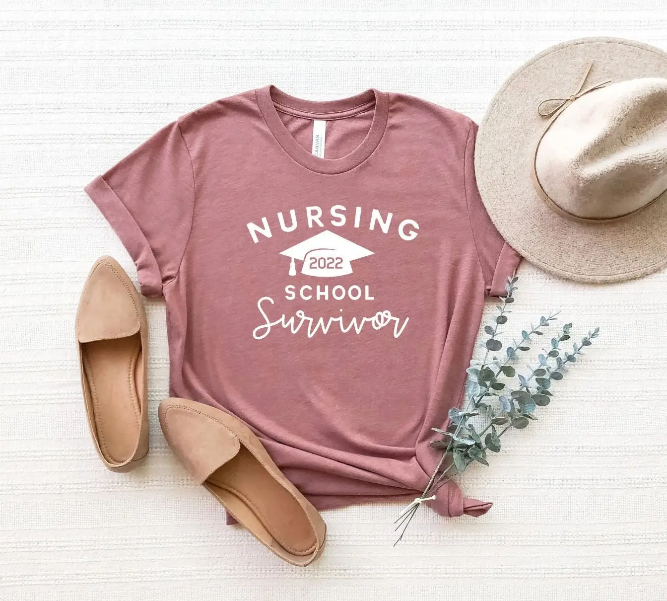 Nursing School Survivor 2022 T Shirt Graduation Nurse Student