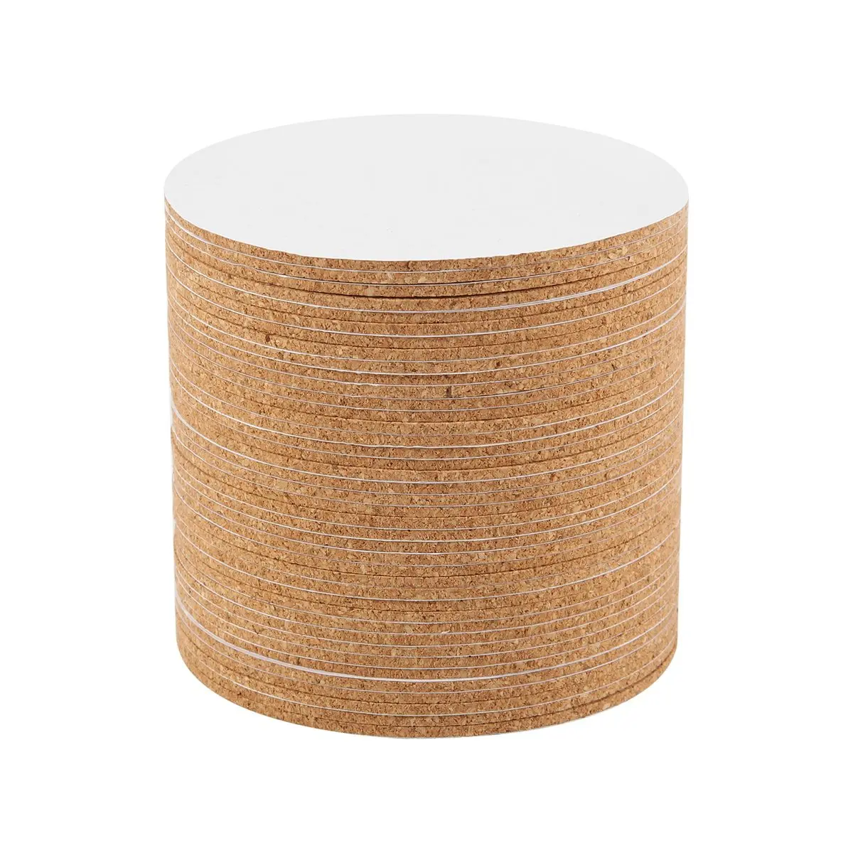 Workshop Gear 40 Pack Self-Adhesive Cork Round 3.5 Inch Backing Sheets Cork Coasters for DIY Crafts-Bottom Protection