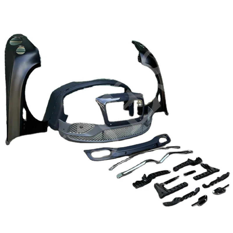 Aluminum Alloy Fender Car Body Kit Complete Assembly for Bentley Continental GT Front Bumper Part Conversion Upgrade to 2017