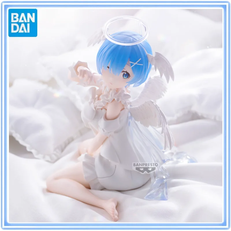 

Оригинальная фигурка Bandai Anime Re:ZERO - Жизнь в другом мире с нуля, Рем: Сладкий ангел, время отдыха, для декора рабочего стола, подарок