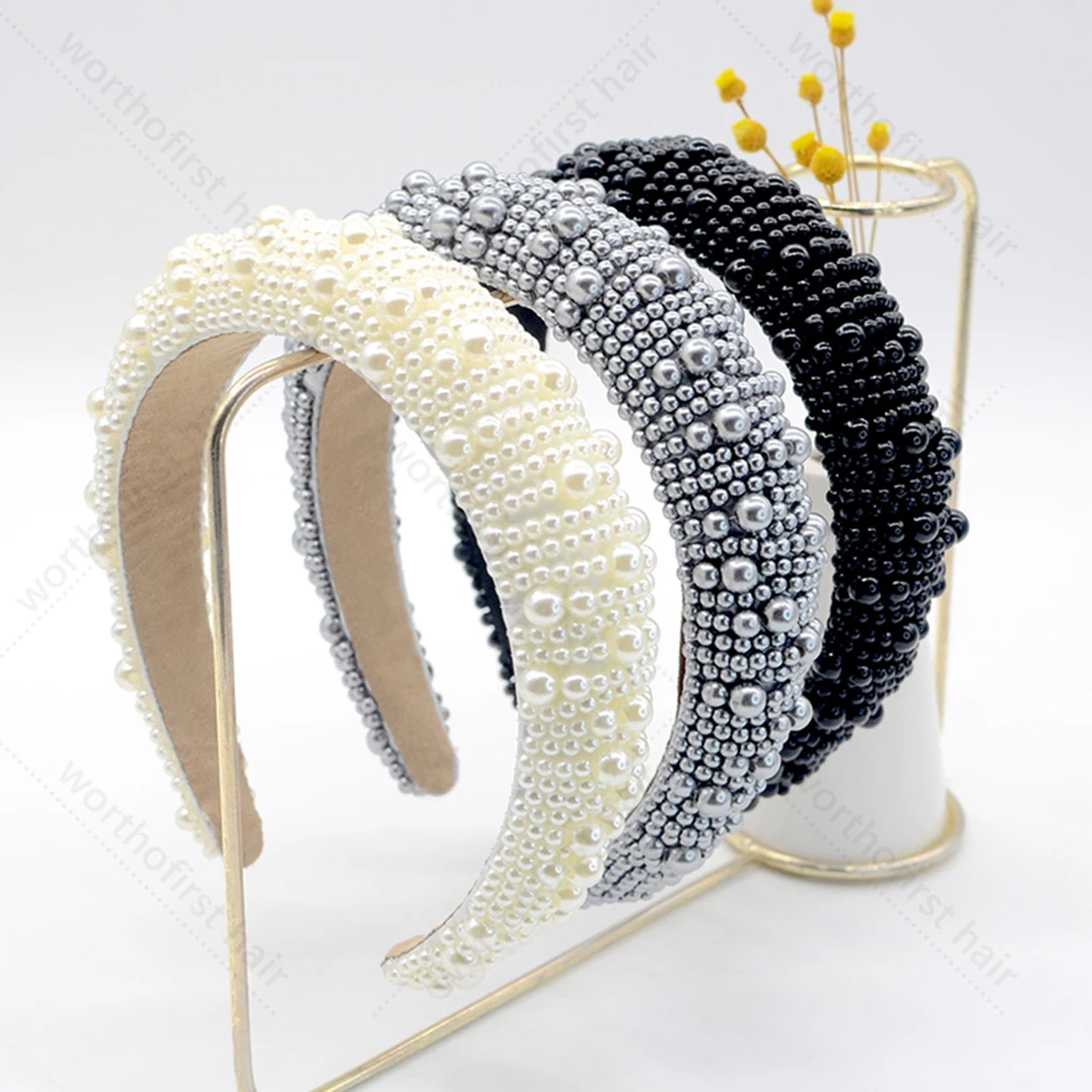 Hair Hoop women hairbands Sweet Handbands for Women Beaded Pearl Headbands Hair Accessories