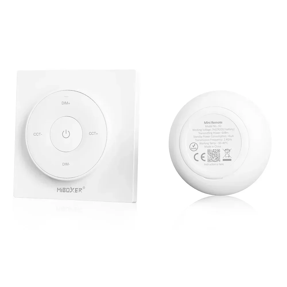 Miboxer-atenuador de luz LED inteligente 2 en 1 (Zigbee3.0 + 2,4G), mando a distancia de 2,4G para luz de un solo Color 5050 COB CCT