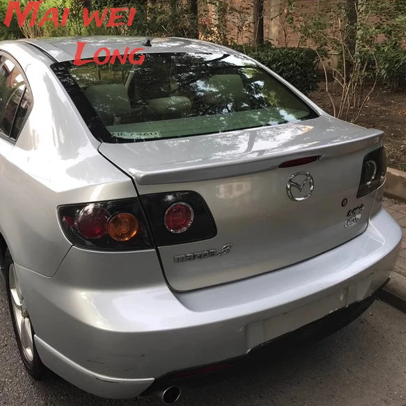 For Mazda 3 Spoiler 2006 2007 2008 2009 2010 2011 2012 2013 High Quality ABS Material Car Rear trunk cover wings spoiler Airfoil