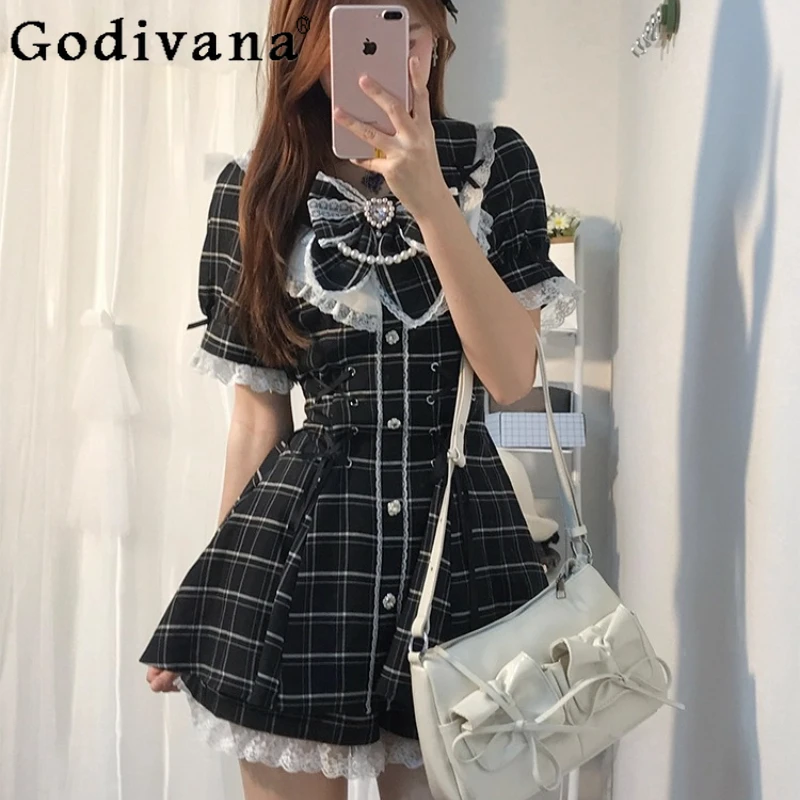 

Летняя рубашка и шорты, комплект униформы для девочек, кружевная рубашка с короткими рукавами, шорты с высокой талией, костюм, полная одежда для женщин