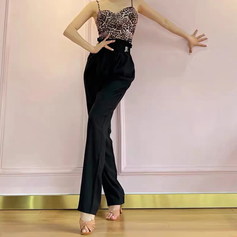 Pantalones de baile latino para mujer, pantalones profesionales de práctica de Samba para adultos, Rumba Tango Cha Salsa, ropa de entrenamiento de baile VBH1517