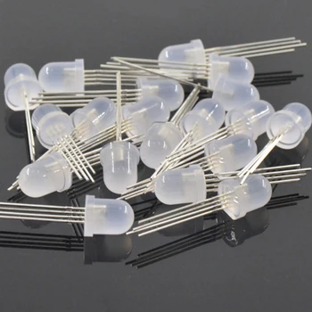 Chip LED redondo RGB WS2812D F5 F8, Chips LED esmerilados a todo color, DC5V, WS2812, 8mm, 20 piezas-1000 Uds.