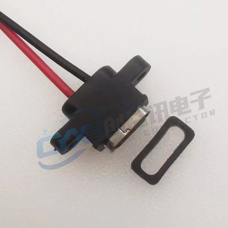 Connettore USB 3.1 tipo-C 2pin SMD SMT filo per saldatura femmina impermeabile femmina presa anello in gomma porta di ricarica rapida ad alta corrente