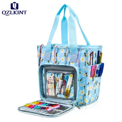 QZLKNIT Multifunctional Yarn Storage Bag with Bee 600D Oxford Cloth Knitted Bag Waterproof Travel Storage for Thread Wool Yarn