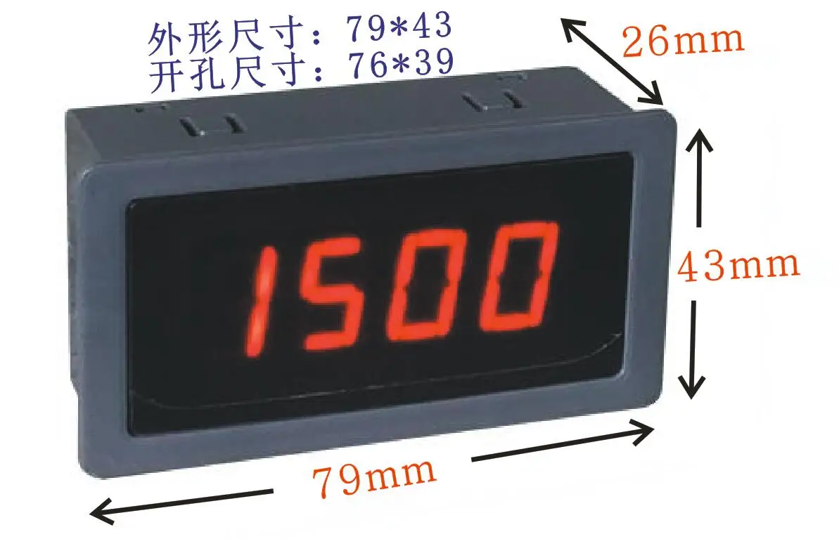 

5135 Meter Head Frequency Converter External Board Meter 0-10V 50Hz Frequency Meter Tachometer Ammeter 4-20mA
