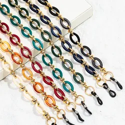 70cm Vintage Acrylic Glasses Chain for Men Women Fashion Sunglasses Chains Lanyard Neck Strap Rope Eyeglasses Holder Cord 2024
