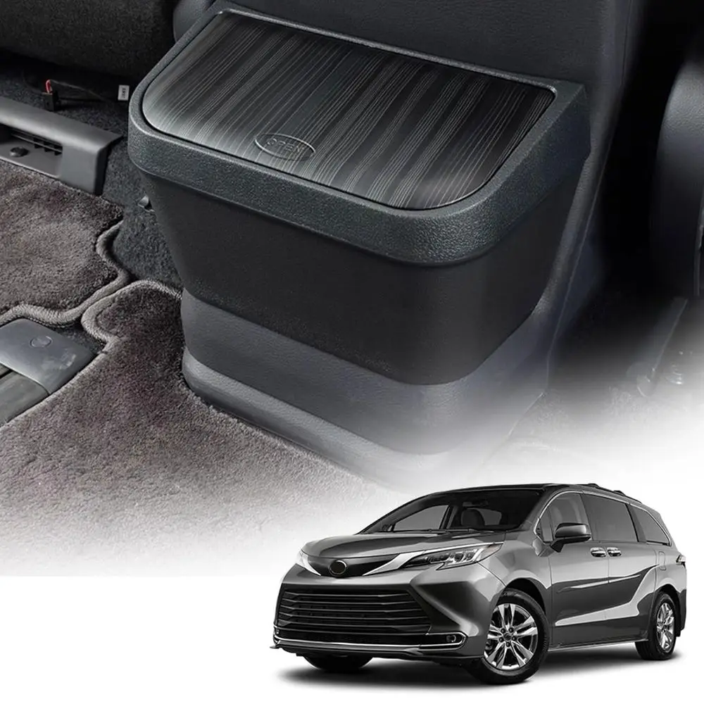 

Sienna Car Trash Can Modification Waterproof in-Trash can Row Cup Holder Design for Toyota Sienna 2021-2025 Accessorie Blackwood