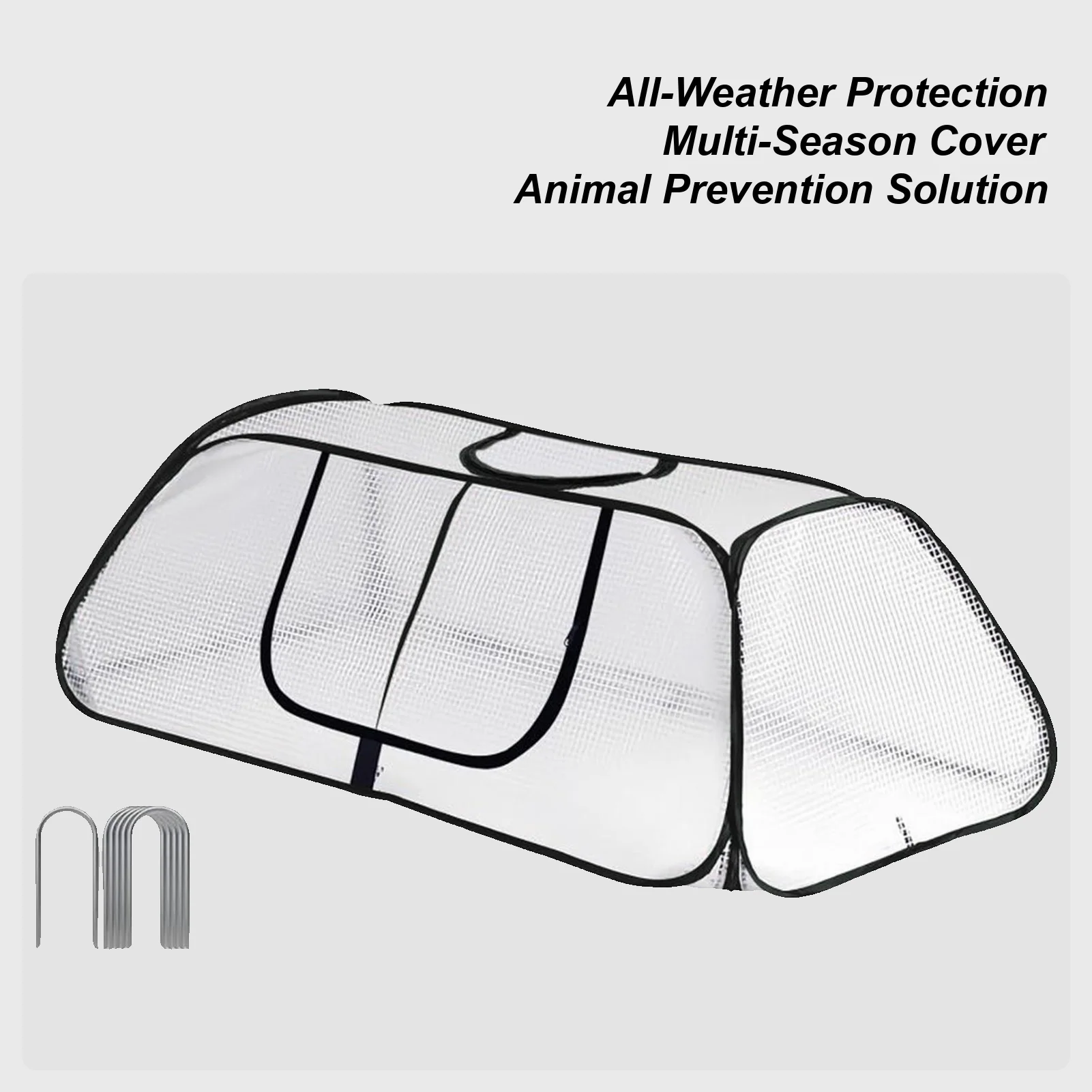 

Frost Cover For Garden Beds Breathable Mesh Planter Accessories With Zipper Garden Row Covers For Outdoor Winter Cold Weather