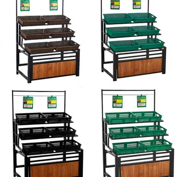 슈퍼마켓 과일 및 야채 선반, 상업 편의점 선반, 과일 및 야채 선반 