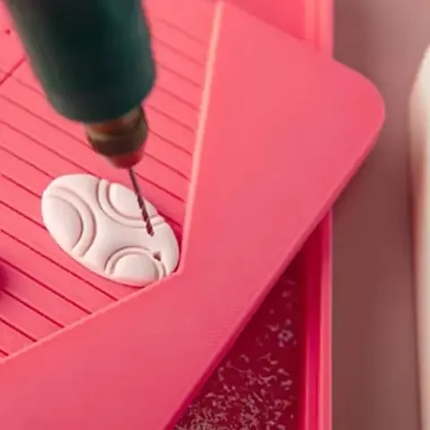 Stud Post Embedding Tool For Polymer Clay Earring Grid Cover EarRing Drill Stand Clay Molds PLA Guide Hole Maker With Dust Box