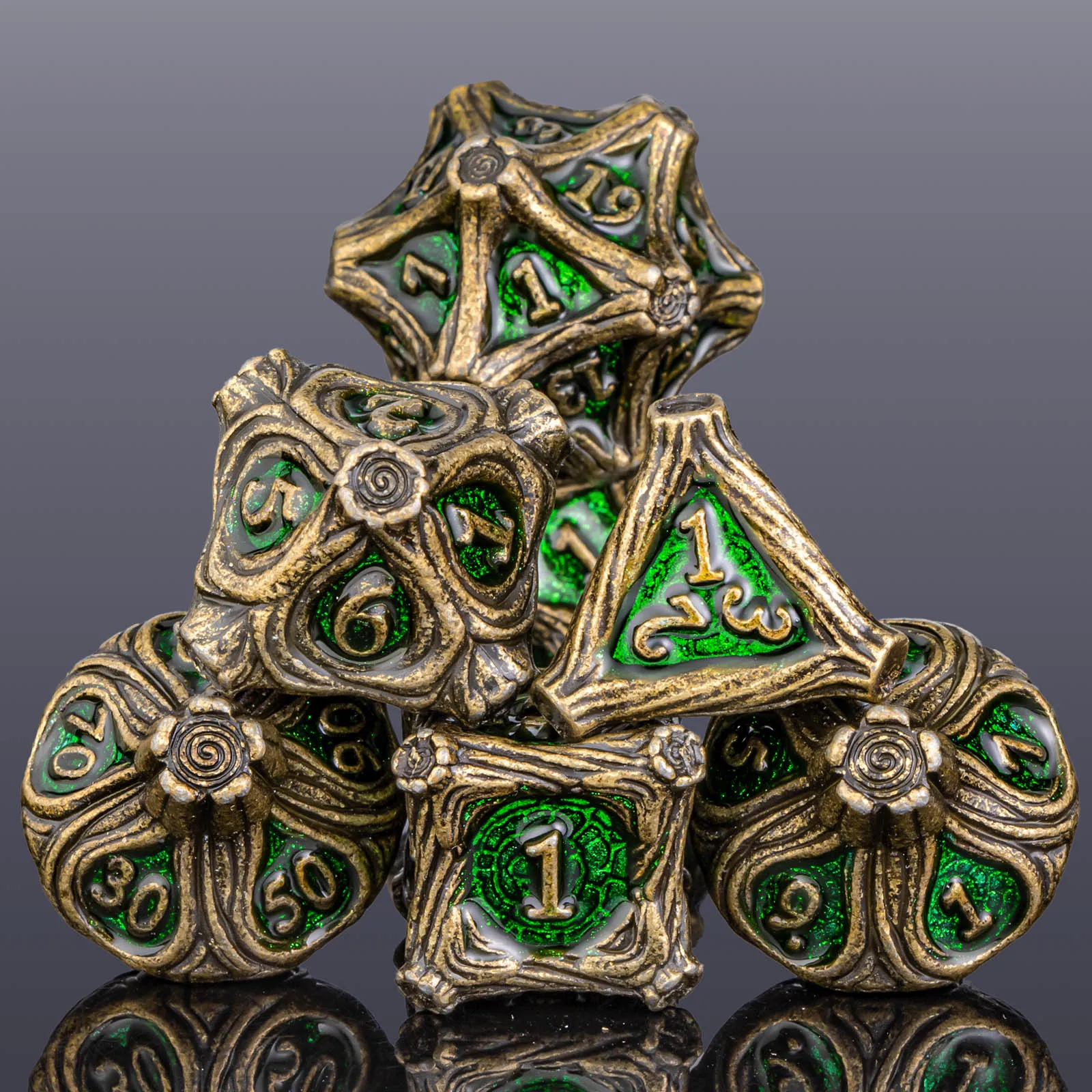 DnD Skull&Dragon metalen dobbelstenen set, metalen scherpe rand dobbelstenen voor kerkers en draken, polyhedrale dobbelstenen voor tafelspellen, Dnd metalen dobbelstenen