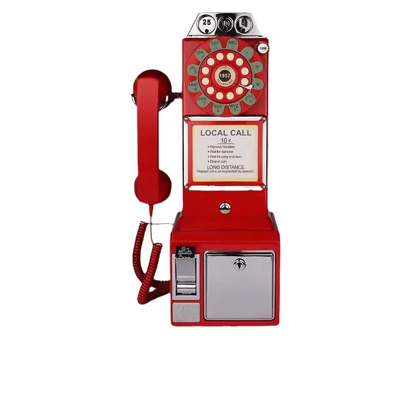 Vintage Coin Phone: Antique Phone Ornament Coin Jar
