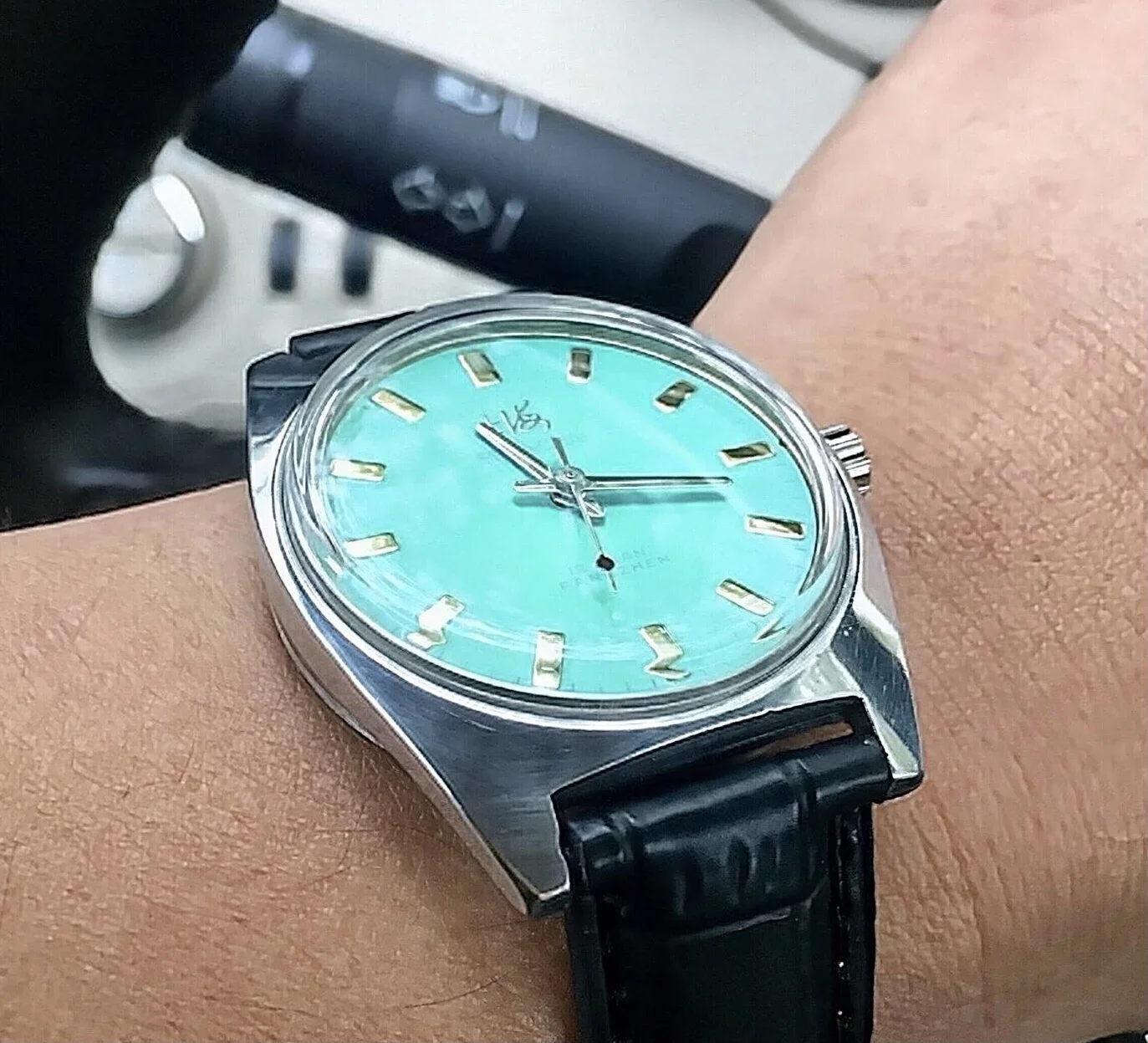 Old watch classic manual winding 7120 pure mechanical movement thick hand Tiff blue Shanghai second-hand quality beauty