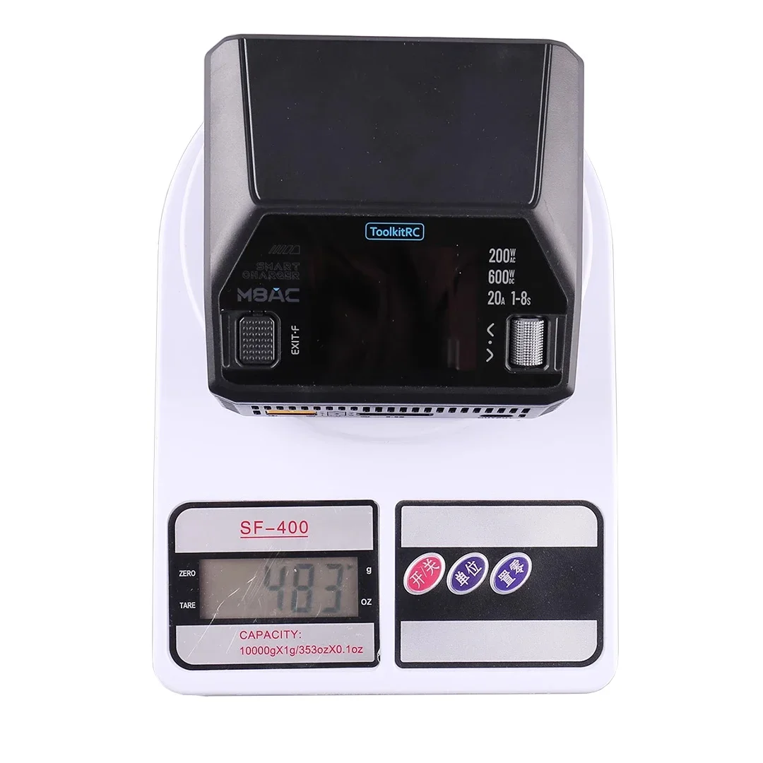 New ToolkitRC M8AC Smart Lipo Battery Charger Discharger AC 200W DC 600W 20A for 1-8S LiHV Lipo Battery PD 65W FPV Model Car