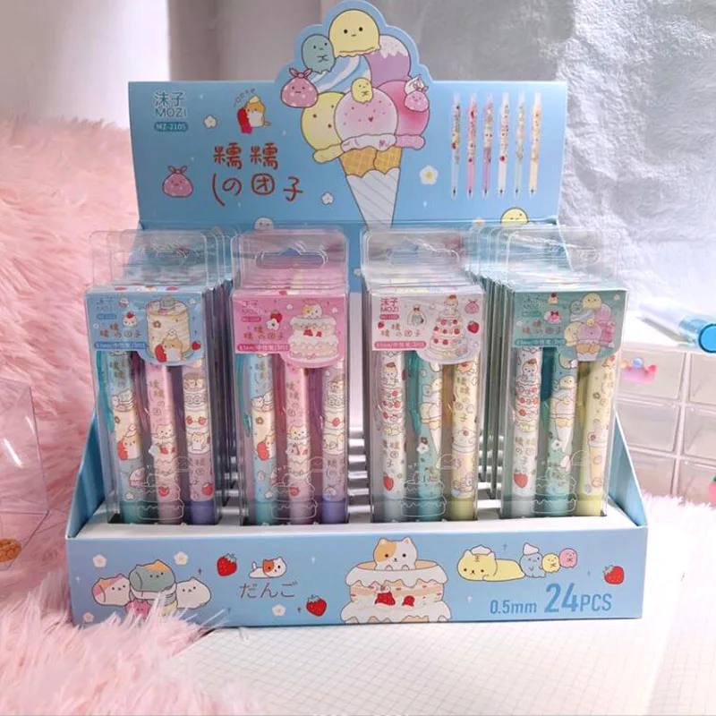 36 Stks/partij Creatieve Sumikko Gurashi Gel Pen Set Leuke 0.5Mm Zwarte Inkt Handtekening Pennen School Kantoorbenodigdheden Briefpapier Groothandel