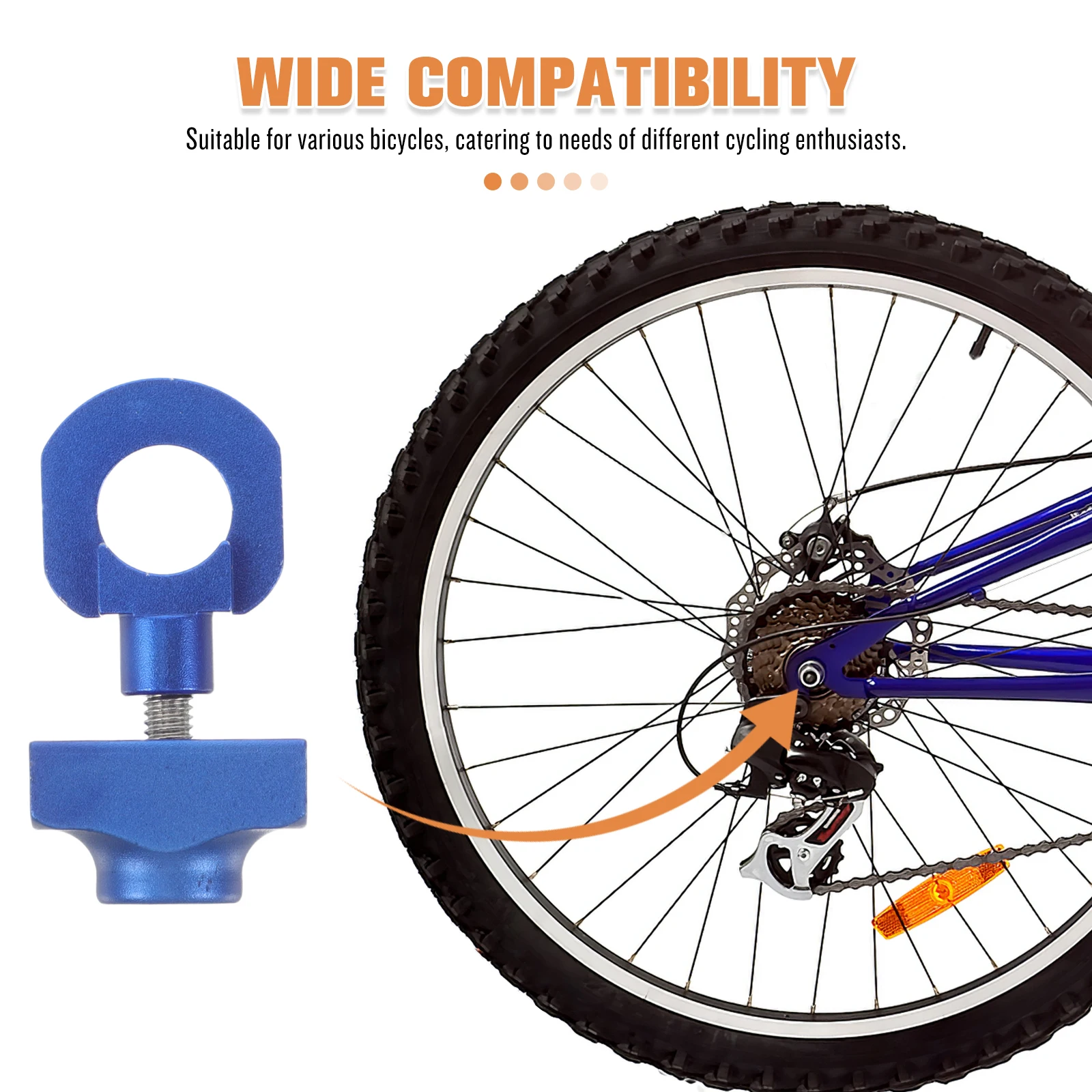 شداد سلسلة الدراجة ذات السرعة الواحدة قابل للتعديل ومدمج ومحمول لسلسلة الدراجة لركوب سلس وسرعة واحدة