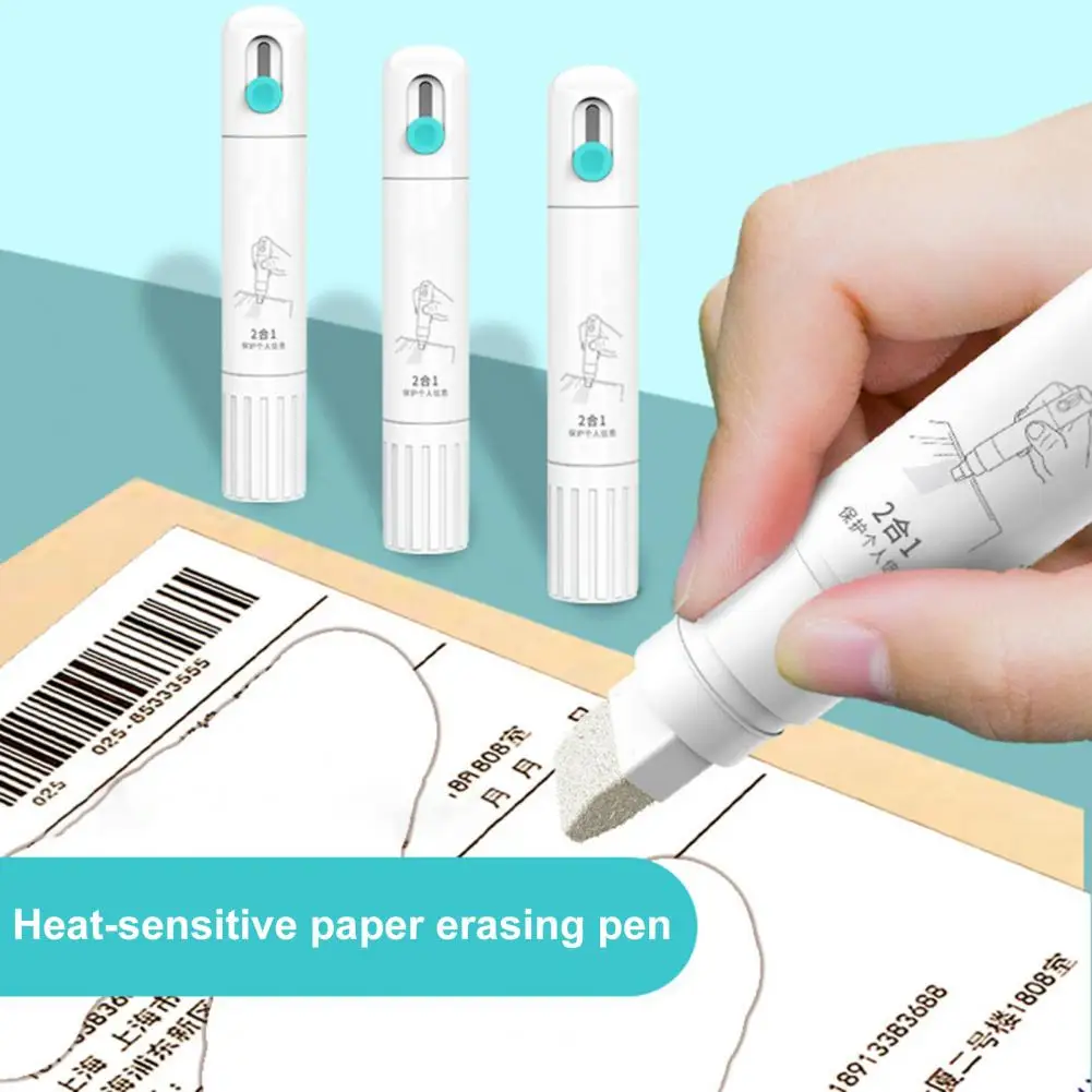 Correction Pen Box Cutter Function Thermal Paper Applicable Quick Dry Privacy Protection Correction Fluid Pen school supplies