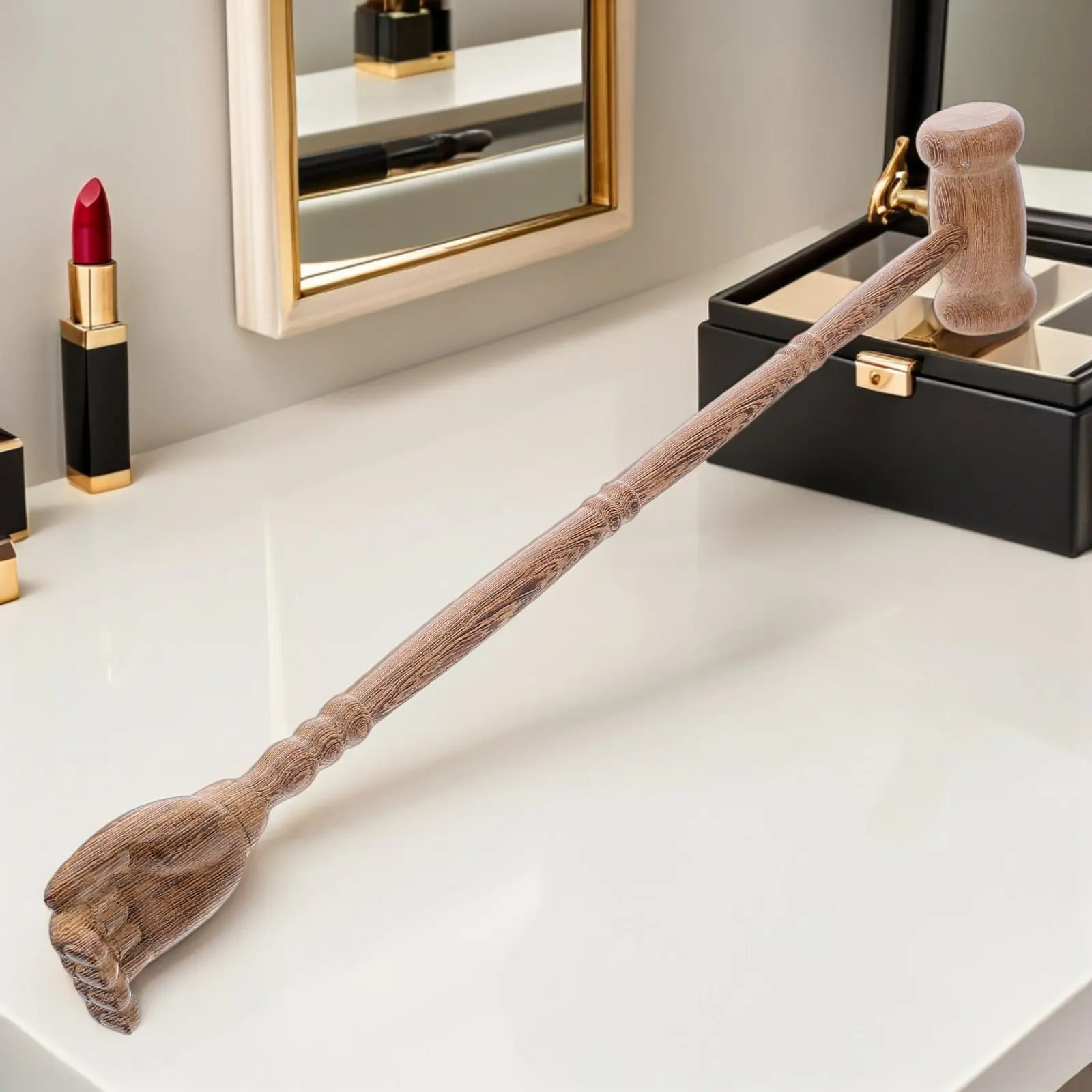 

Деревянный массажер для спины из древесины куриных крыльев, двухфункциональный, с эргономичной ручкой, портативный массажный молоток-палка для снятия мышечной боли и зуда