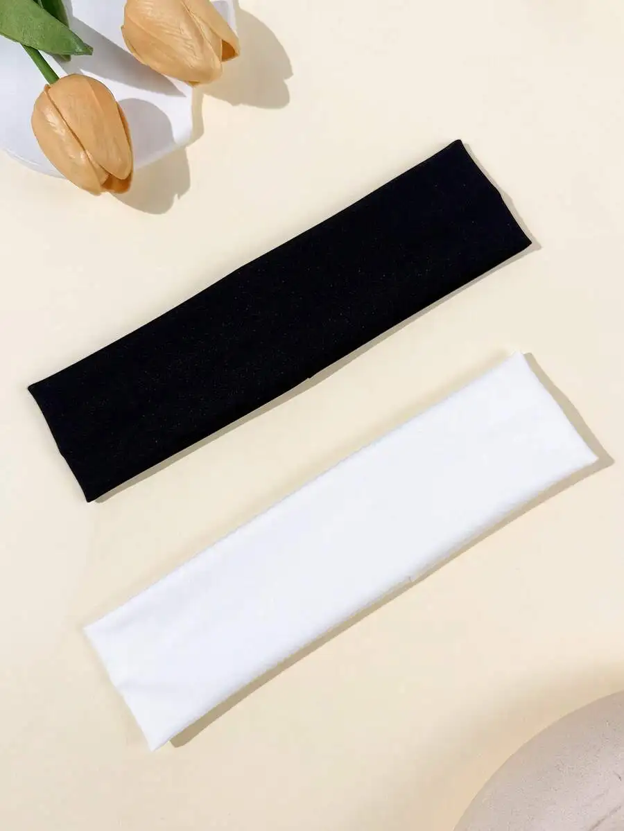 

Women Solid Color Soft Sports Headband For Yoga Fitness Gym Casual Hair Accessory