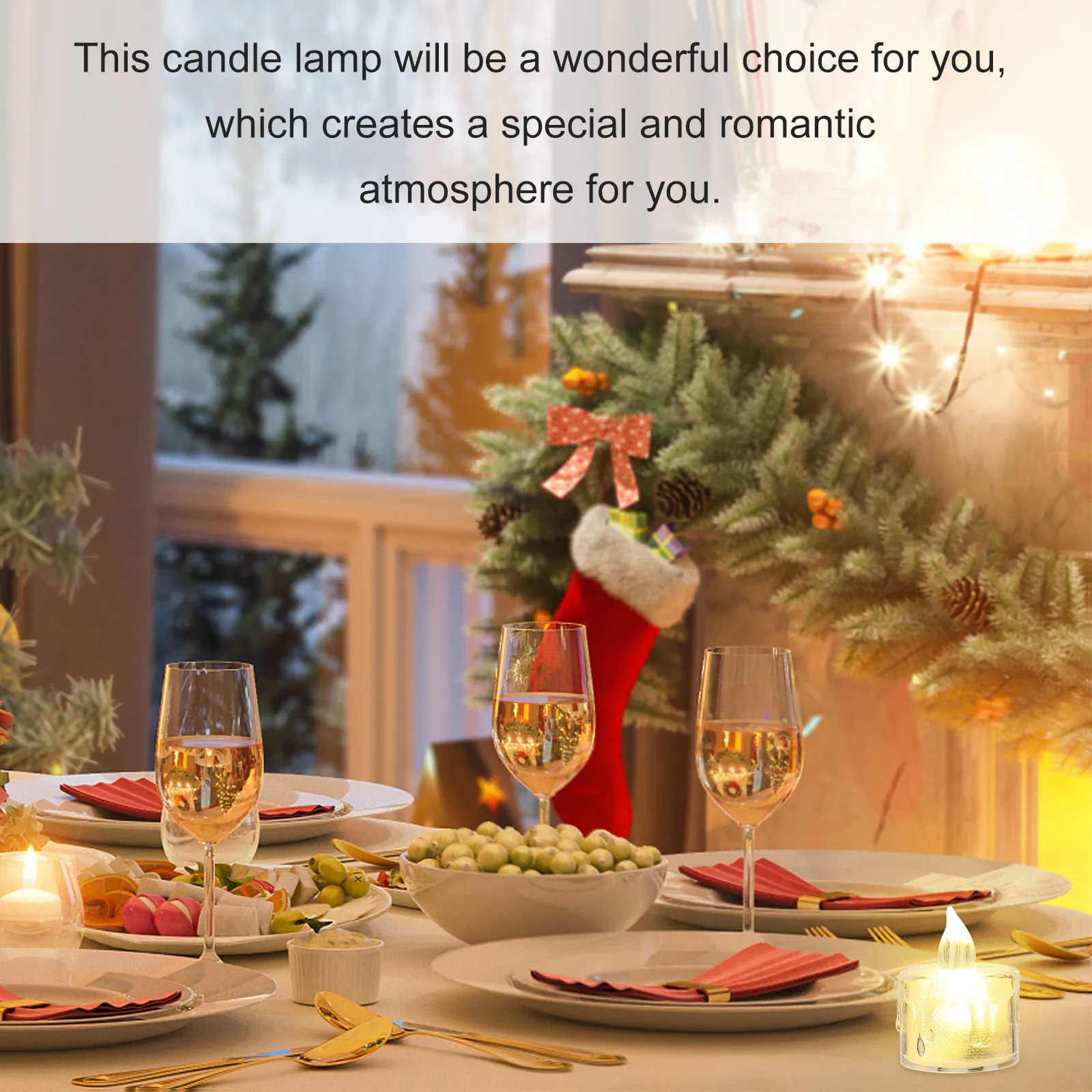 

24 шт. электронных беспламенных ламп, работающих от батареек, настольные украшения, маленькие электрические светильники для декора интерьера