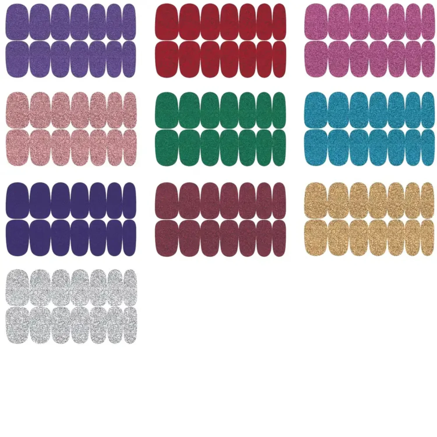 

10 Pcs Self-Adhesive Nail Art Stickers - DIY Nail Decals for Manicure - Women's Nail Decorations & Accessories