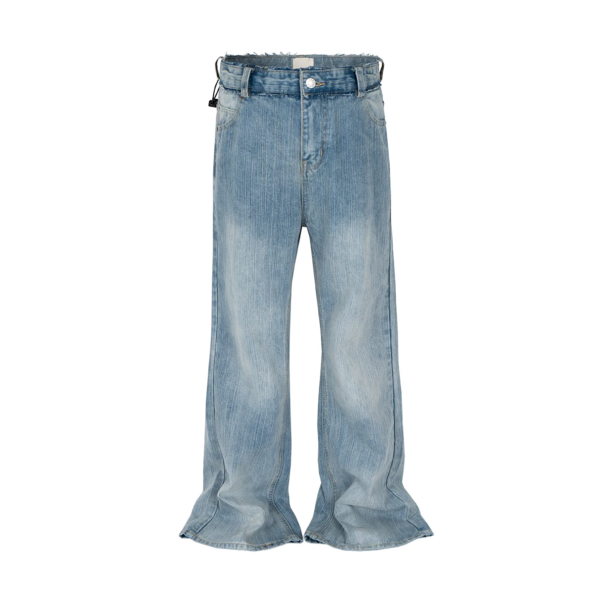 

Streetwear Washed Distressed Vinage Blue Baggy Jeans for Men Straight Loose Denim Trousers Oversized Harajuku Casual Cargo Pants