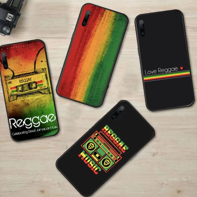 Reggae Music Mobile Phone Case for Huawei P50 P40 P30 Pro Lite P Smart 2021 2019 Magic 3 Black Soft Phone Cover Funda