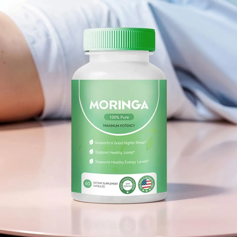 60 Capsules Moringa Leaf Capsules Purify Blood  Improve Skin Problems And Enhance Overall Health Dietary Supplement
