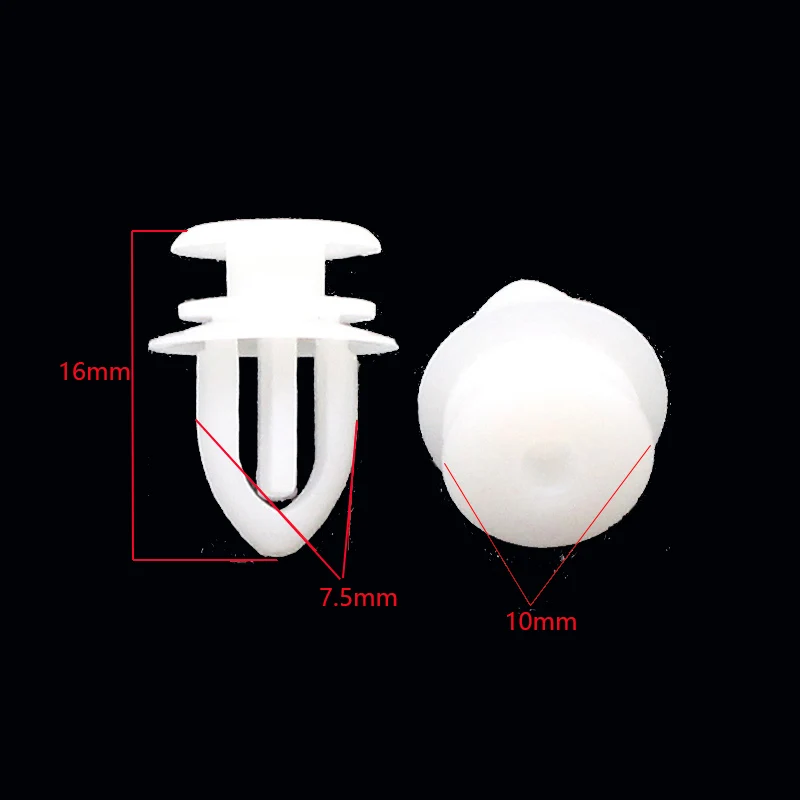 50Pcs Car Tweeter Triangle Wing Mirror Trim Panel Clips Plastic Auto Fastener Rivets For Opel Vauxhall Corsa Astra Ford 7mm hole