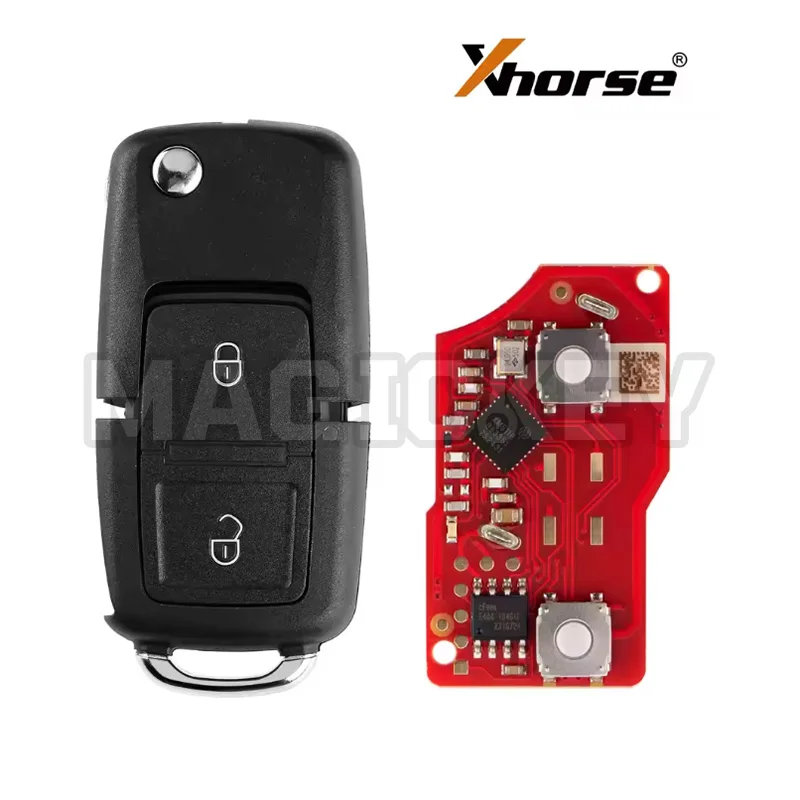 1 قطعة XHORSE XKB528EN B5 نمط زرين مفتاح قابل للطي الجيل الثاني مفتاح بعيد عالمي #2