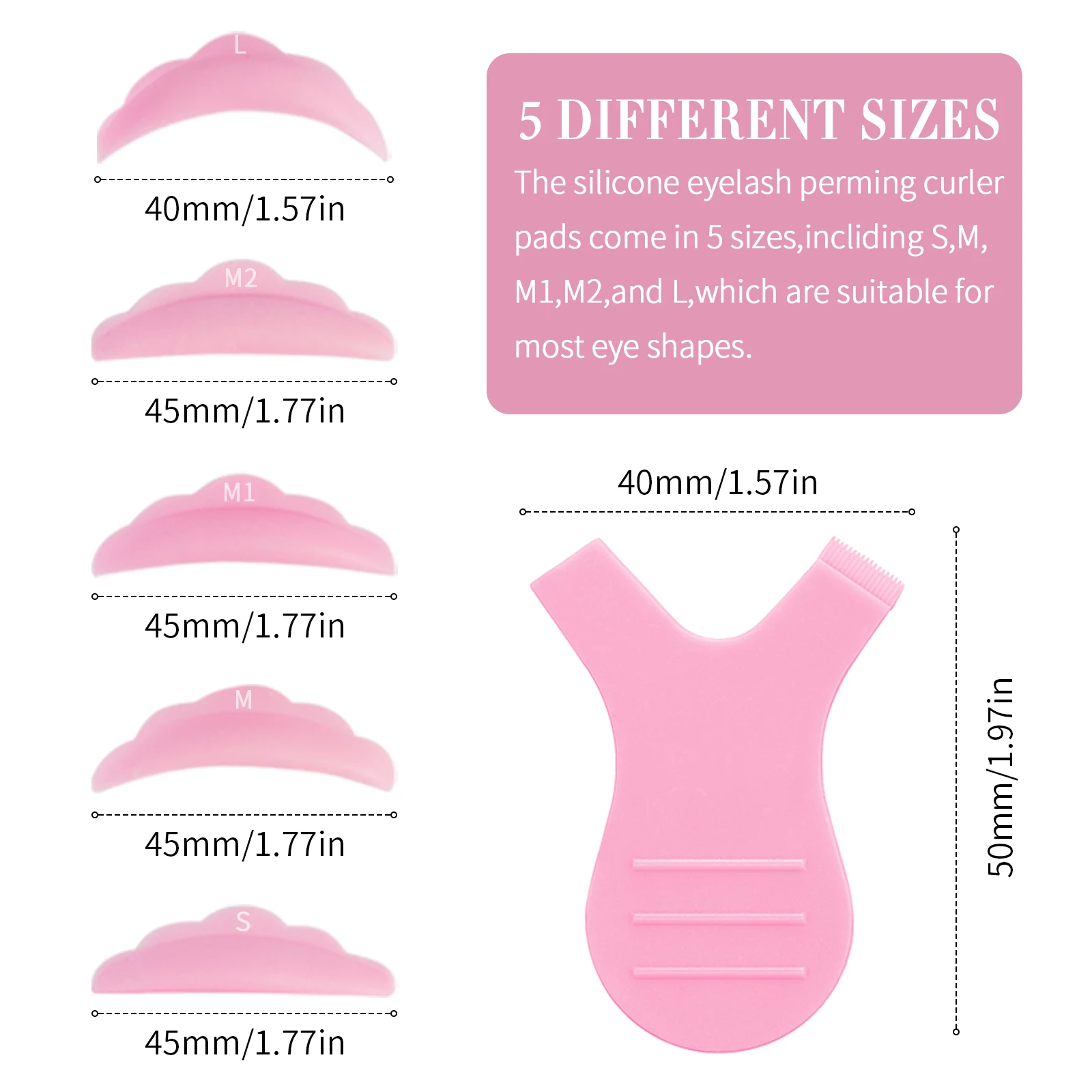 PERMANIA 5 pares de silicone cílios perm almofada y escova de cílios 3d aplicador modelador de cílios hastes escudo maquiagem ferramentas de levantamento