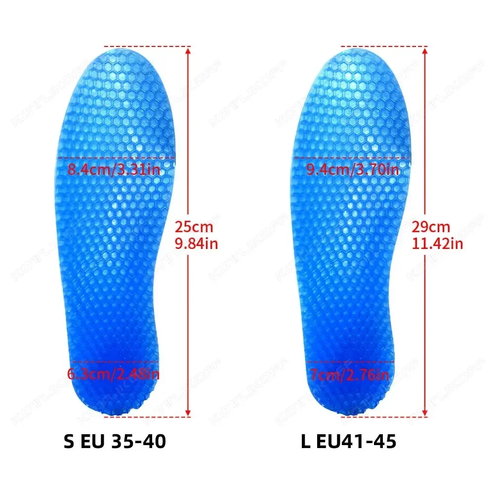 Silicone Gel Sport Insoles Honeycomb Shock Absorber Slow Bounce Plantar Fascia Feet Shoes Sweat Absorption Foot Spa Care Tools