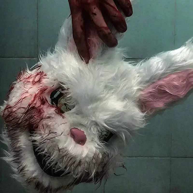 Máscara De Urso De Pelúcia De Dia Das Bruxas, Coelho Sangrento Malvado Cosplay, Máscaras De Horror, Adereços De Páscoa, Máscara Complicada, Festa