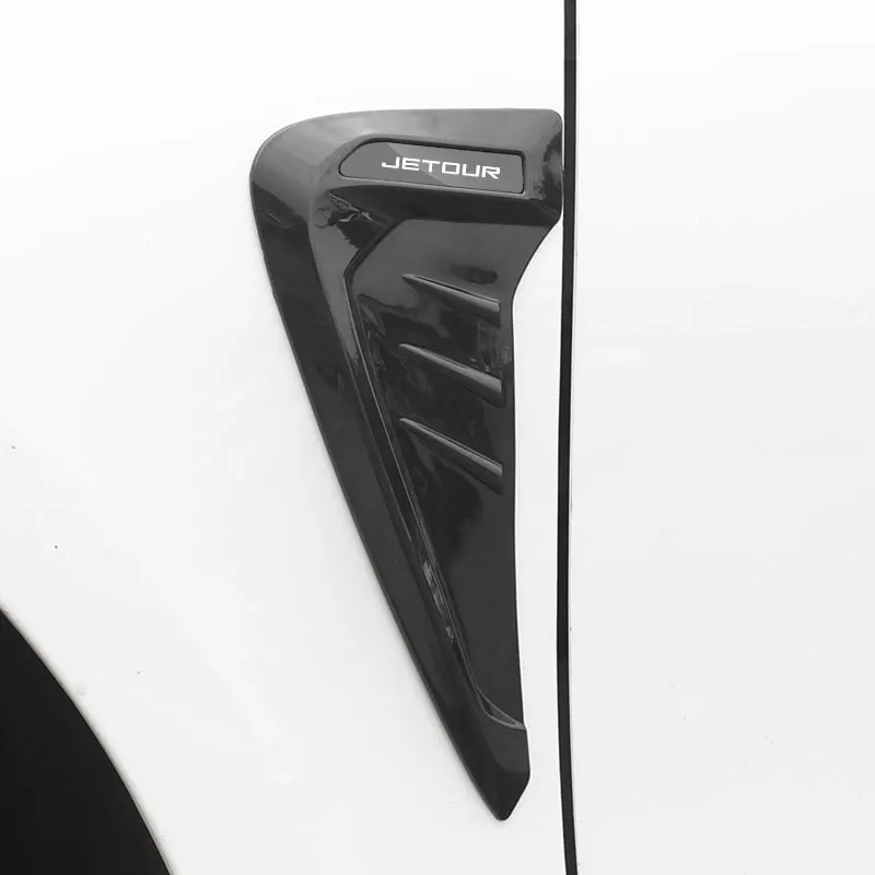 

2PCS Car Retrofit Shark Air Outlet Cover Trim Fender Decorative Stickers For Jetour X70 X90 X95 Plus X70S X70M Auto Accessories