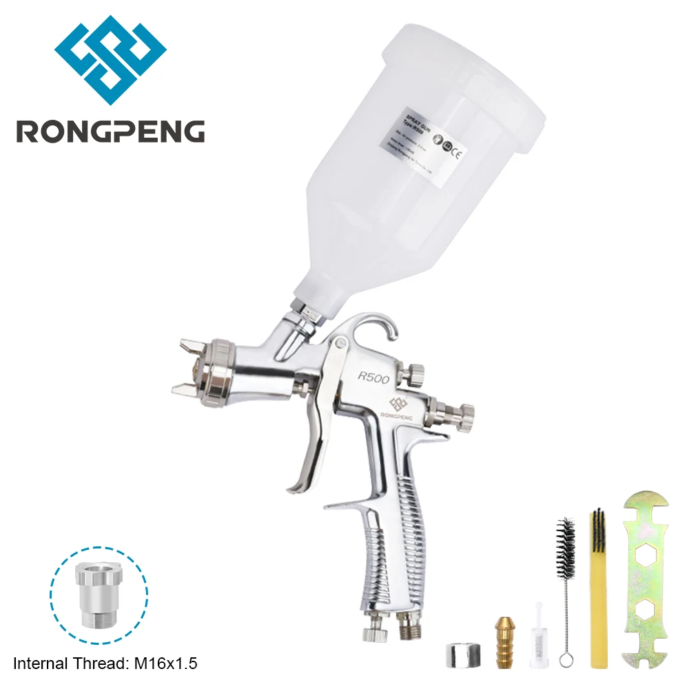 RONGPENG Car Painting Spray Gun Comes With Various Nozzle Sizes (1.3,1.4,1.5,1.7, 2.0mm) Made With Steel Material For Durability